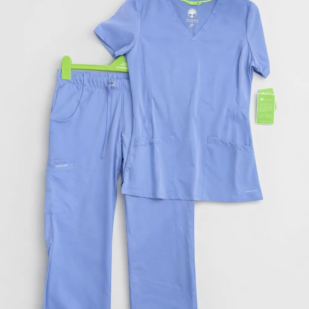 Scrubs médicos para mujer color celeste