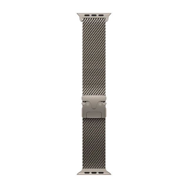 49mm Natural Titanium Milanese Loop