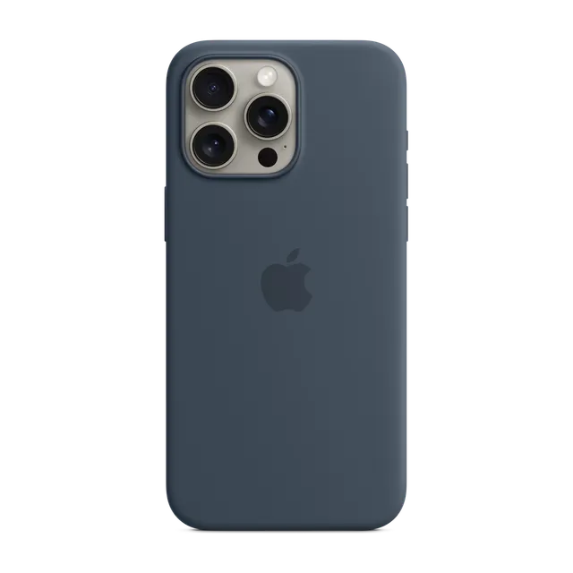 iPhone 15 Pro Max Silicone Case with MagSafe · Storm Blue