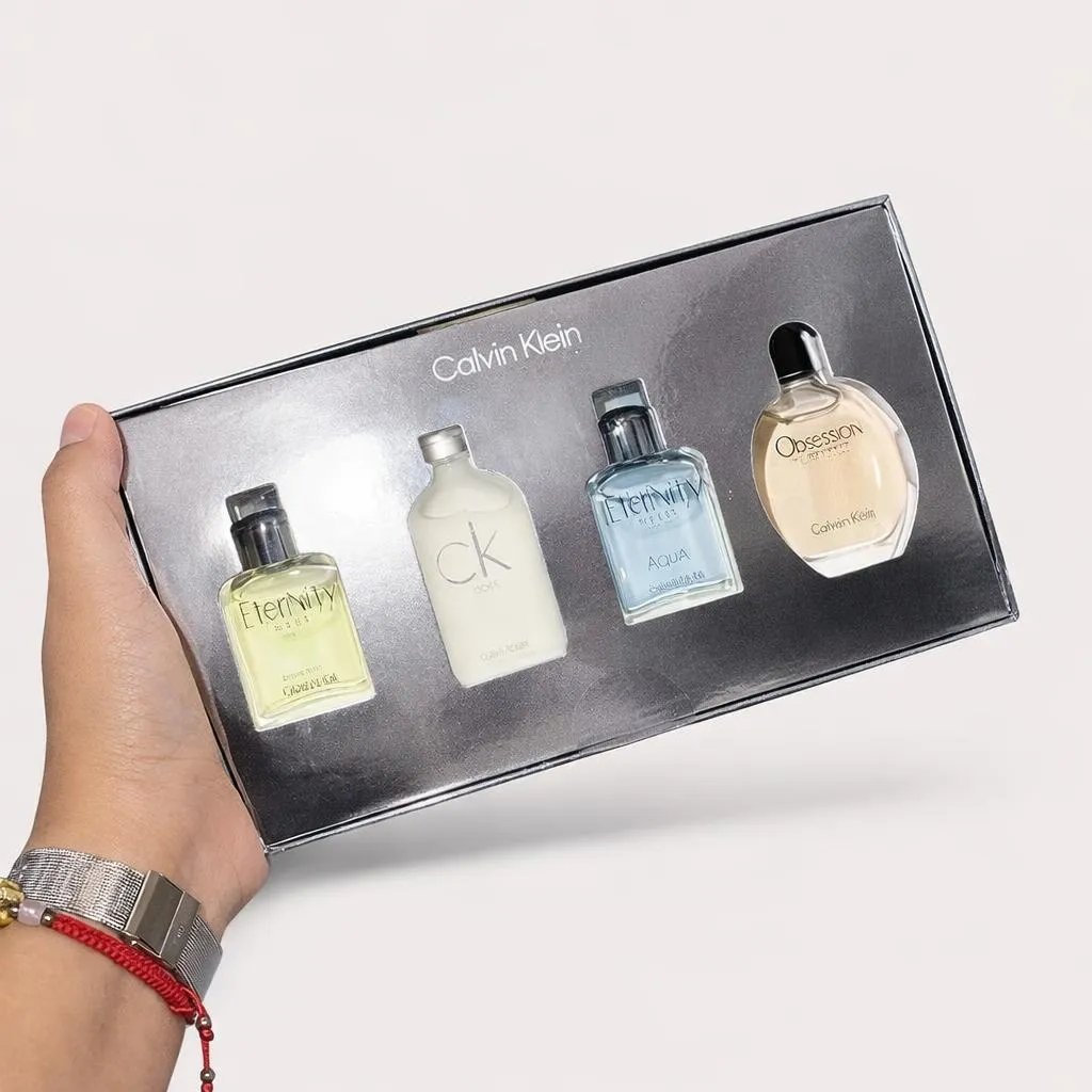 Set de 4 perfumes Calvin Klein para hombre de 15 ml